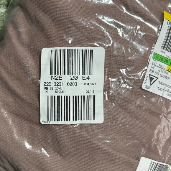 NWT Papell Boutique Womens Short Sleeve Beaded Evening Gown - Stone - Picture 16 of 16